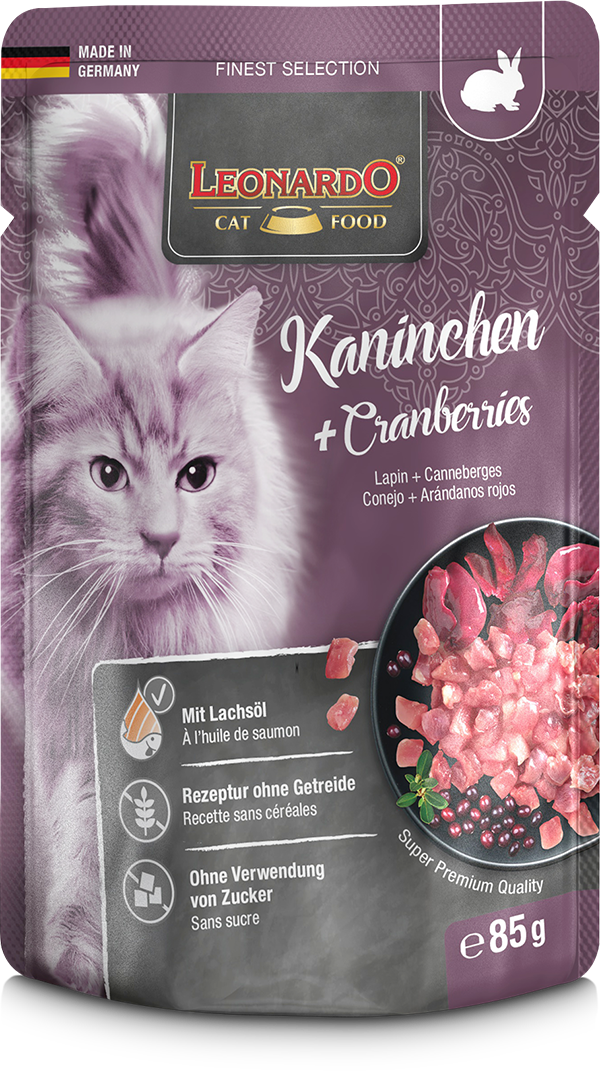 LEONARDO Kaninchen + Cranberries, 16x85g