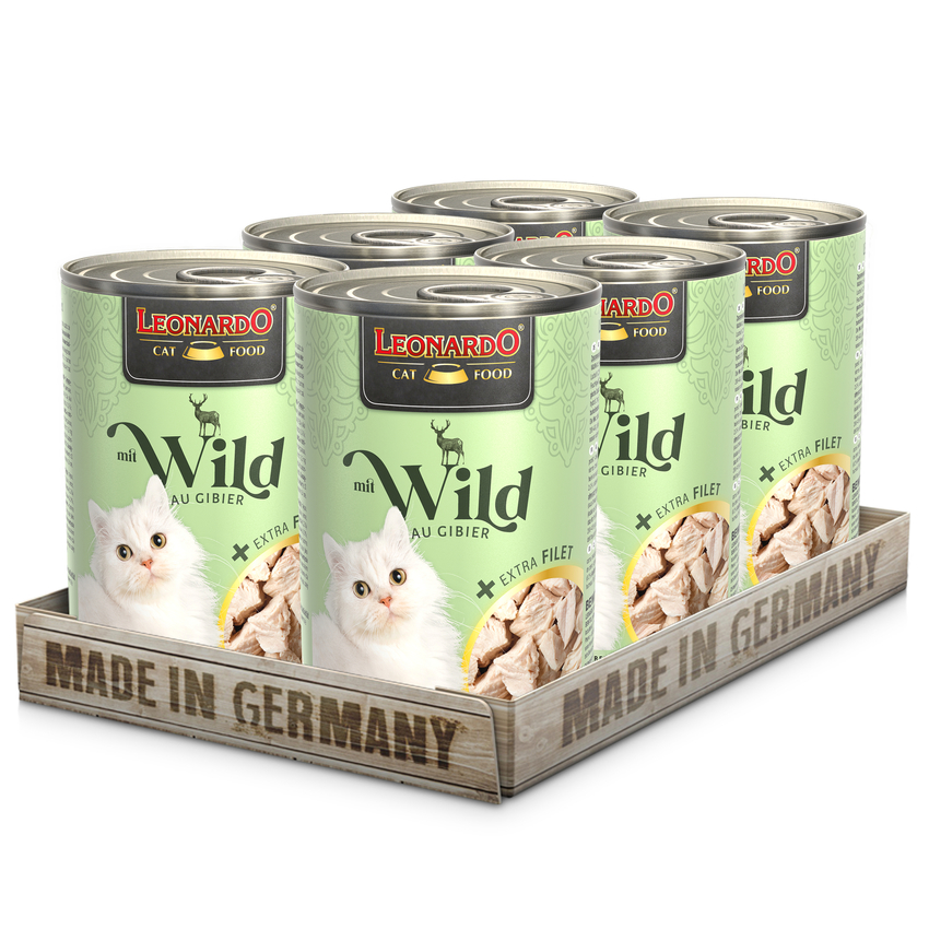 LEONARDO mit Wild + extra Filet 6x400g